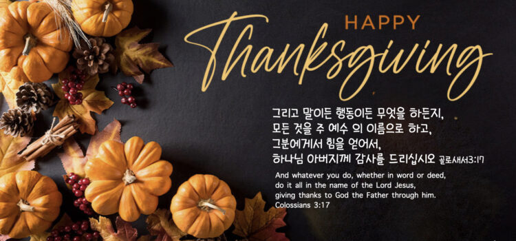 2024년 추수감사절 영상