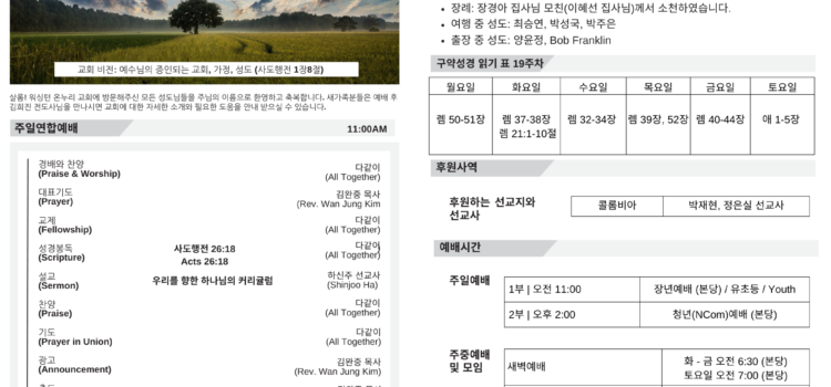 2023년 6월 11일 주보