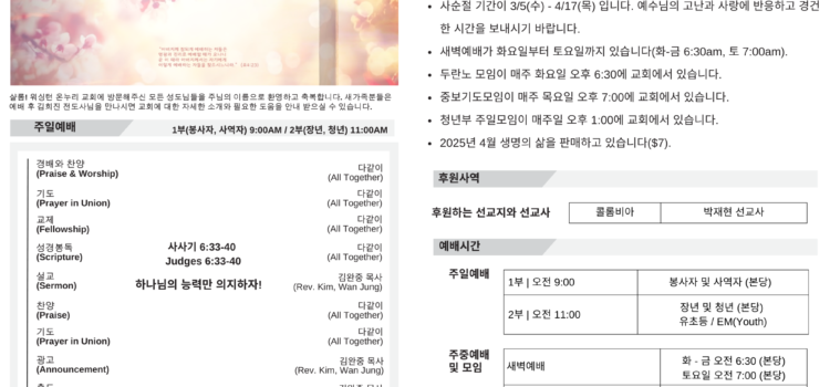 2025년 3월 30일 주보