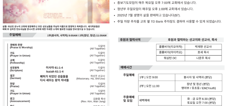 2025년 6월 29일 주보