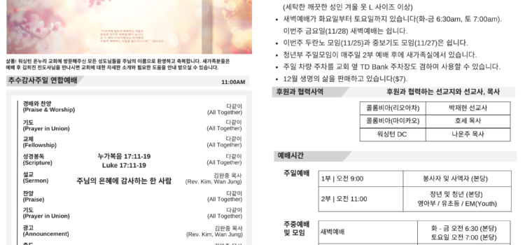 2025년 11월 23일 주보