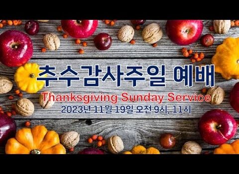 [워싱턴온누리교회] 2023년 11월 19일 추수감사예배 | 하나님 아버지께 감사하자! (골로세서 3:15-17) 김완중 목사